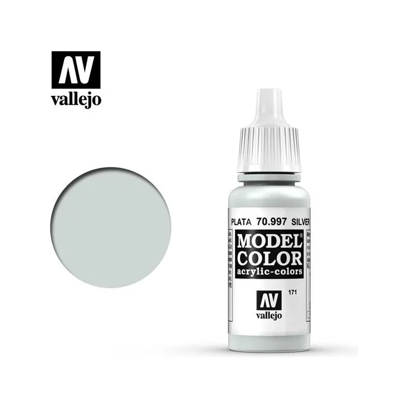 Баночка с краской Vallejo Model Color 70.997 Silver Баночка с краской Vallejo Model Color 70.997 Silver