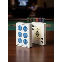 карты для Покера пластиковые Fournier 2818 Metropolitan Casino (синие)