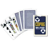 Карты игральные Copag 100% Plastic Jumbo Face Синие