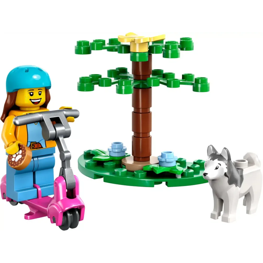 конструктор LEGO City 30639  Парк для собак и самокат