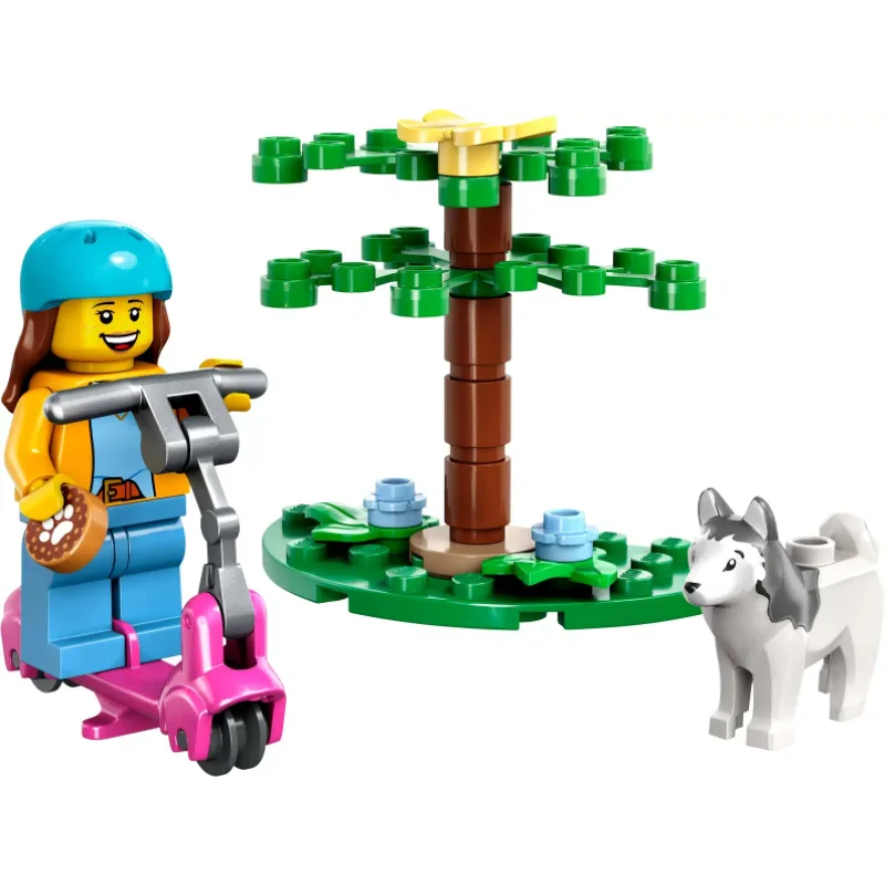 конструктор LEGO City 30639  Парк для собак и самокат