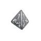 Кубик D4 Классический (мраморный, серо-белый) – настольная игра