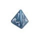 Кубик D4 Классический (мраморный, серо-белый) – настольная игра