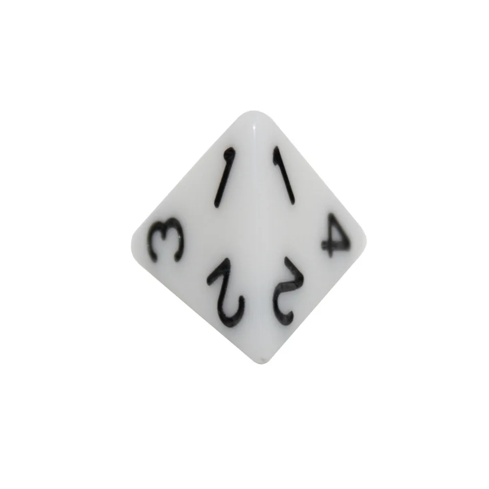 Кубик D4 Опак (бело-чёрный)