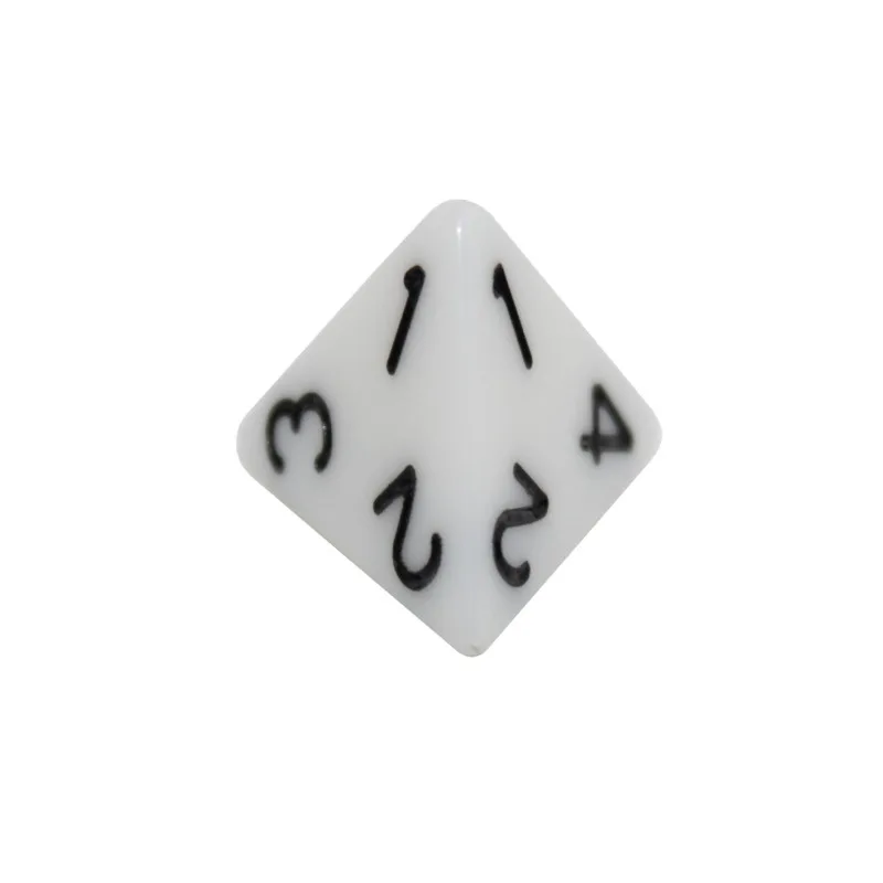 Кубик D4 Опак (бело-чёрный)