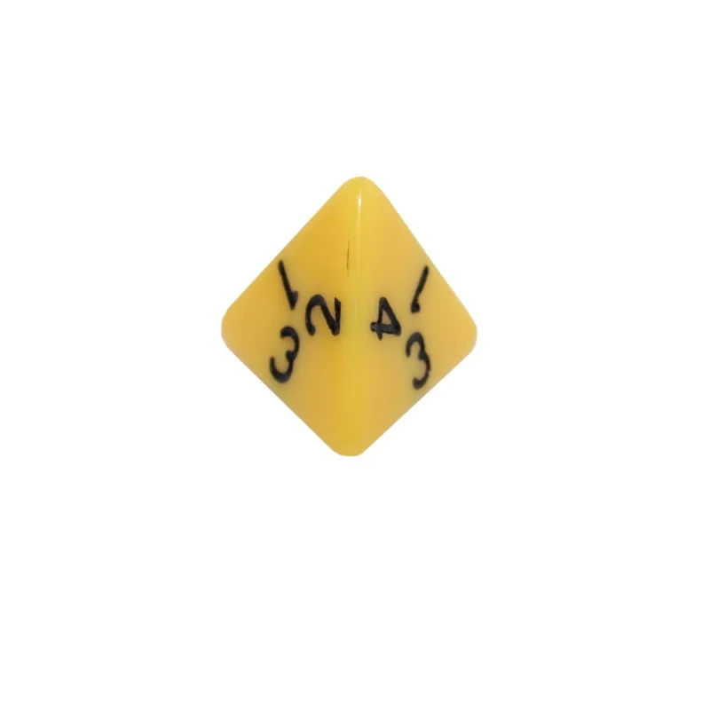 Кубик D4 Опак (жёлто-чёрный)