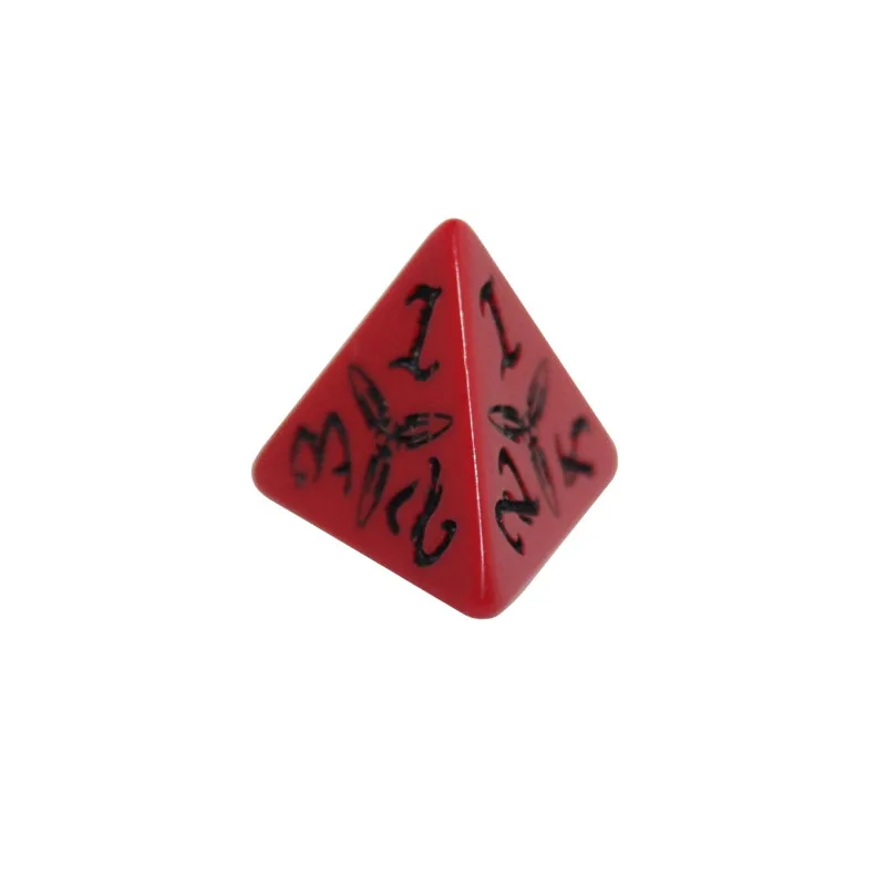 Кубик D4 Пропеллер (красно-чёрный)