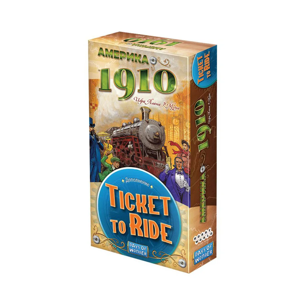 настольная игра Билет на Поезд: Америка / Ticket to Ride: America. Дополнение Америка: 1910