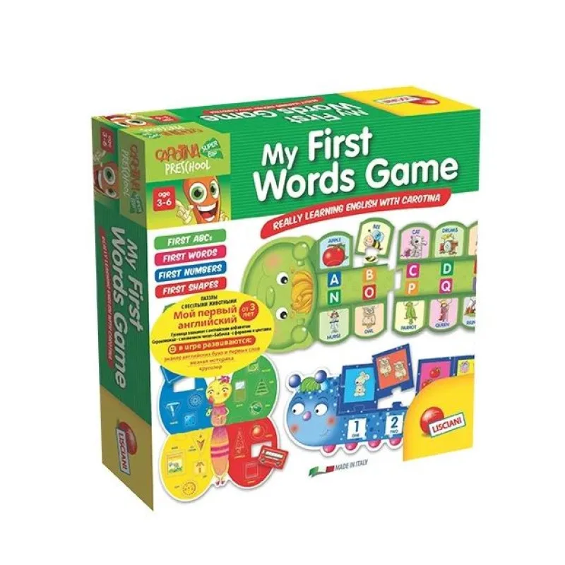 настольная игра обучающая LISCIANI CAROTINA PRESCHOOL Мой Первый Словарь (на английском языке)