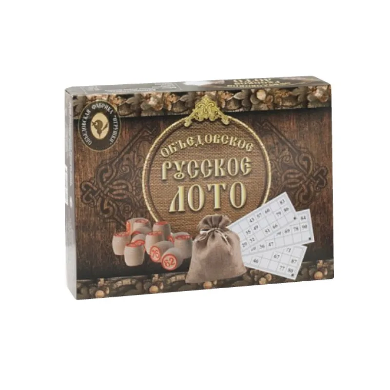 настольная игра Русское лото Объедовское в картонной упаковке