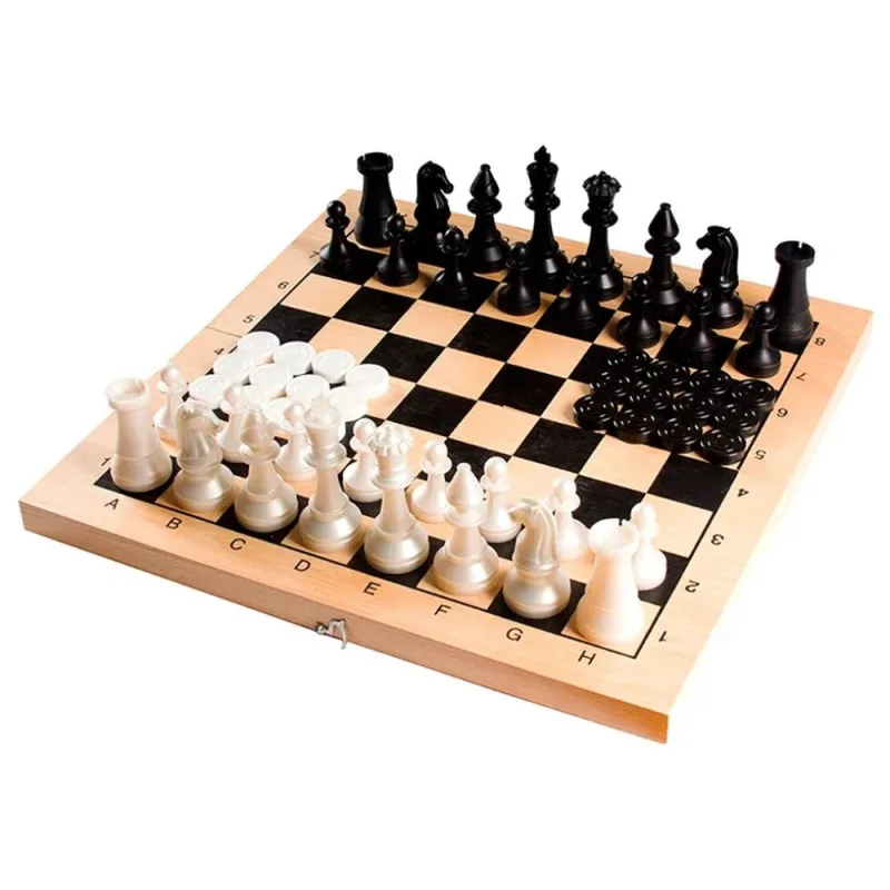 настольная игра Шахматы, Нарды 2 в 1 Колорит (большие, 40х21х3,5 см.)