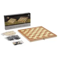 настольная игра Шахматы, Шашки, Нарды 3 в 1 (большие, 34х17х3,5 см.)