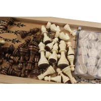 настольная игра Шахматы, Шашки, Нарды (большие, 50х25х5 см.)
