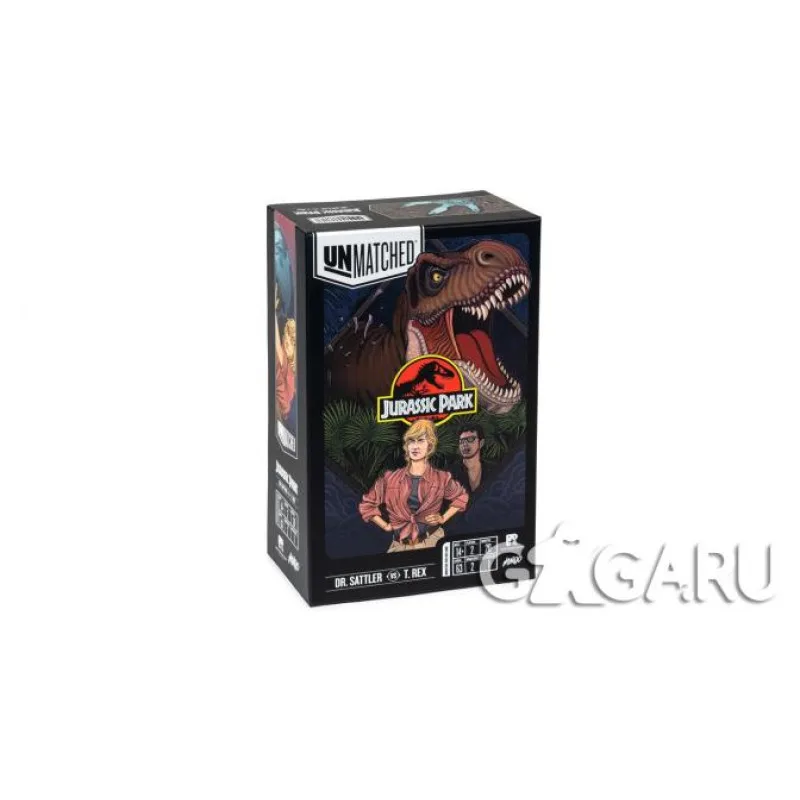 настольная игра Unmatched. Jurassic Park: Dr. Sattler vs T. Rex (русские правила)