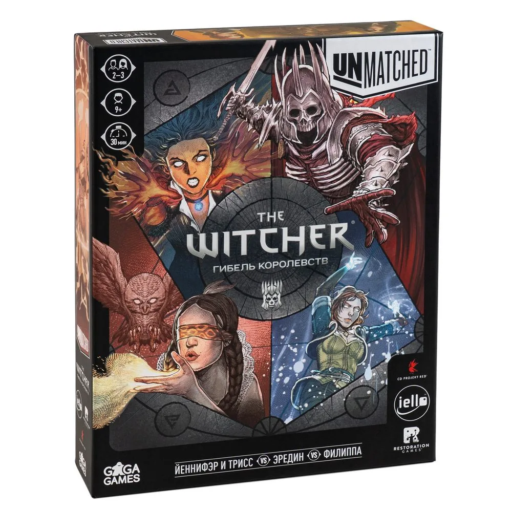 настольная игра Unmatched. Witcher / Ведьмак. Гибель королевств