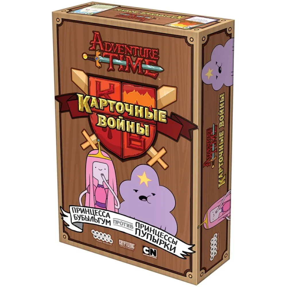 настольная игра Время приключений. Карточные войны. Принцесса Бубльгум против Принцессы Пупырки