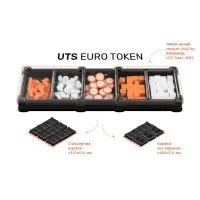 органайзер Meeple House UTS Euro Token (для хранения фишек, жетонов и кубиков, 5 секций, прозрачный)