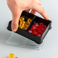 органайзер Meeple House UTS Token Two (для хранения фишек, жетонов и кубиков, 2 секции, чёрный)