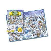 Подарочный набор настольных игр 4 в 1 С Новым годом! (лото, дубль, игра-ходилка, дер. пазл)