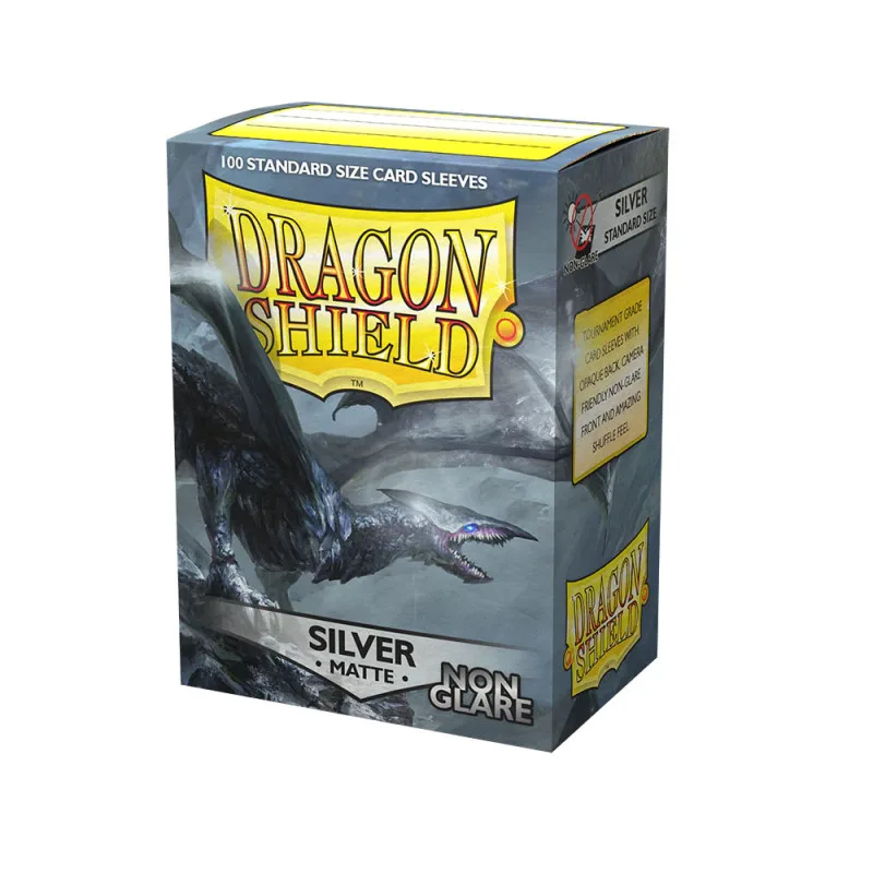 протекторы Dragon Shield (66 х 91 мм., 100 шт.): Silver NonGlare Matte / Серебярные матовые (без бликов)